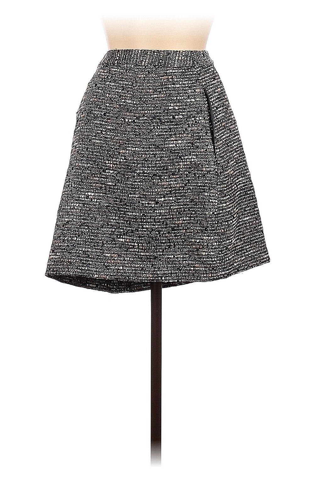 Tommy Hilfiger Mini Skirt Women Sz 8 Gray Metallic Tweed Pockets Lined thumbnail 6