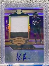 La’Mical Perine Patch Auto /25 2020 Panini Plates & Patches Football New York