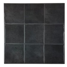 YOFUN Peel and Stick Backsplash Tile, 12 X12 Squar Black Backsplash