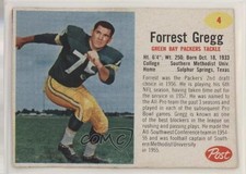 1962 Post Forrest Gregg #4 HOF 0i21