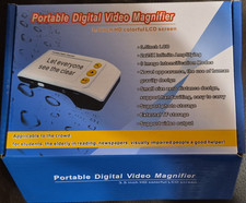 Portable HD Video Magnifier LCD Screen 2x-25x Photo Storage White Black