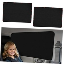 Car Window Covers for Rear Side Window Curtains Black Suede Flat  Rear 2PCS