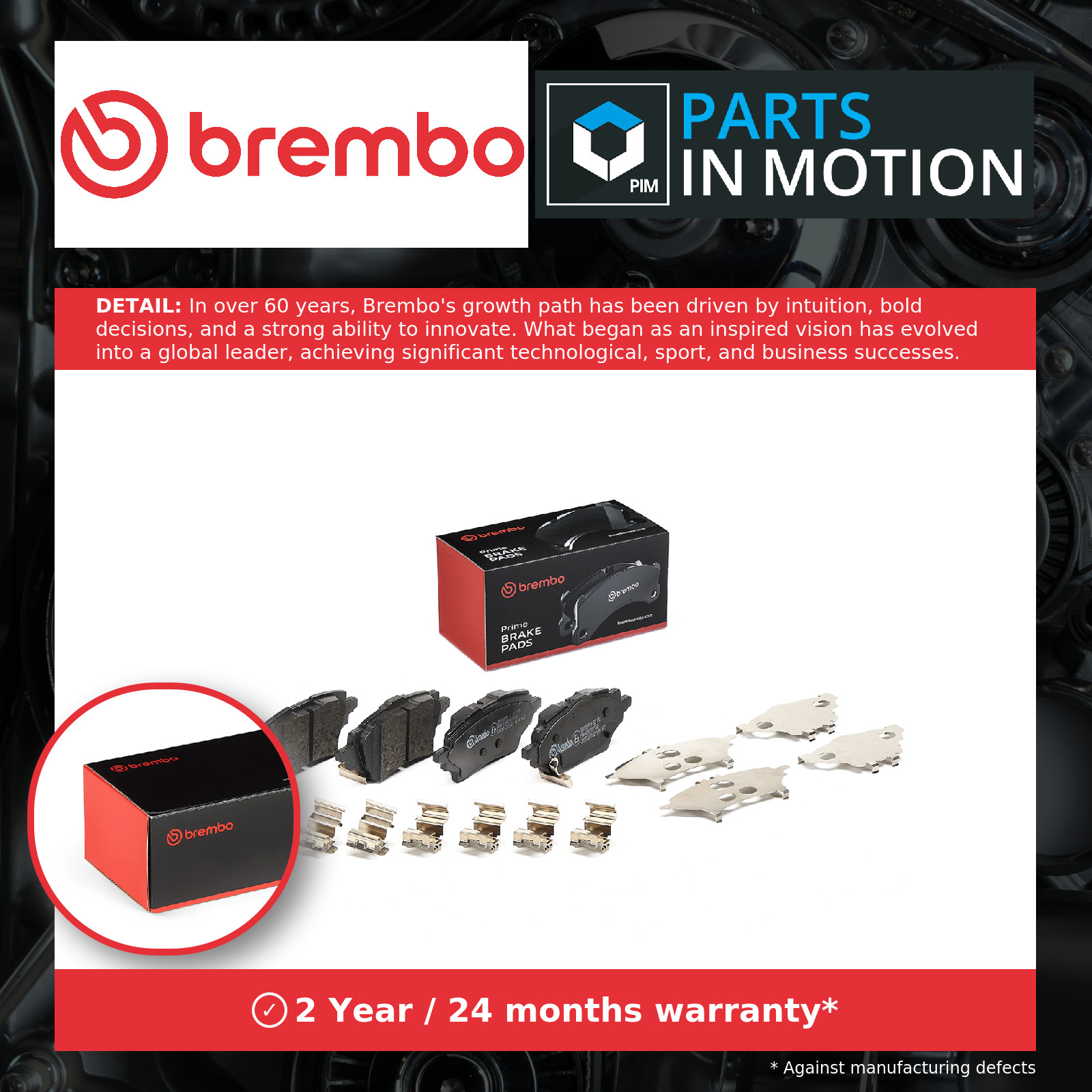 Brake Pads Set fits TOYOTA YARIS MXPH10 1.5 Rear 2020 on M15A-FXE Brembo Quality