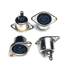 CESS DIN Female 5-Pin Jack Socket Connector Panel Mount Soldering DIN, Silver