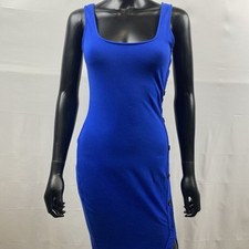 Express Dress Women's Blue Sleeveless Aqua Stone Accent Dress Size Small
