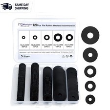 Durable 120-Piece Rubber Washers in Convenient Storage Box - Vibration Absorbing