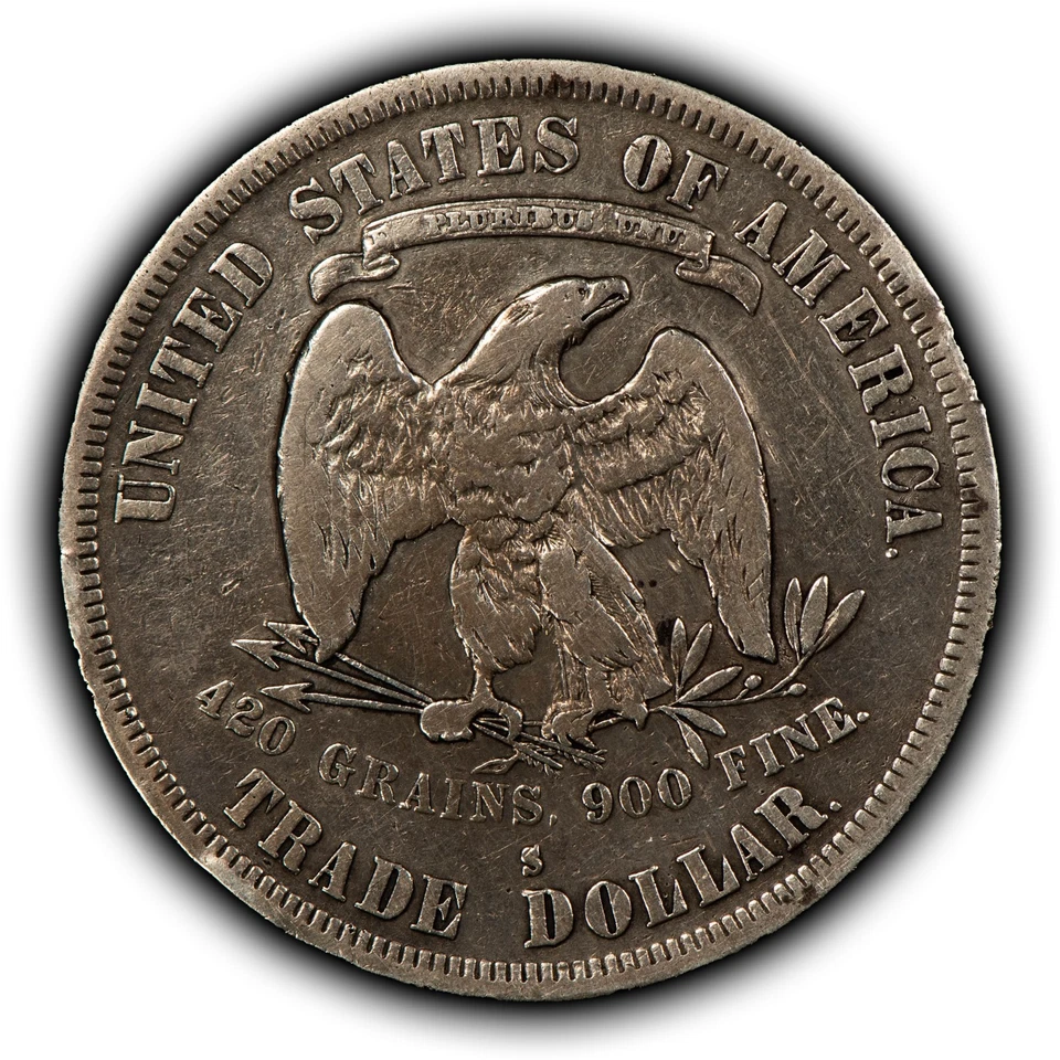 Dólar de comercio de plata de Estados Unidos 1878-S $1 - auténtico en estado bastante bueno - SKU-B4968 Foto 2 de 4