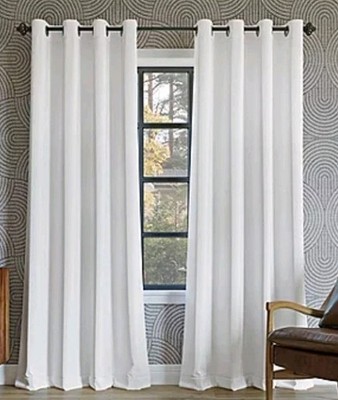 52''x63'' Sun Zero 100% Blackout Oslo Theater Grade Grommet Curtain Panel  White