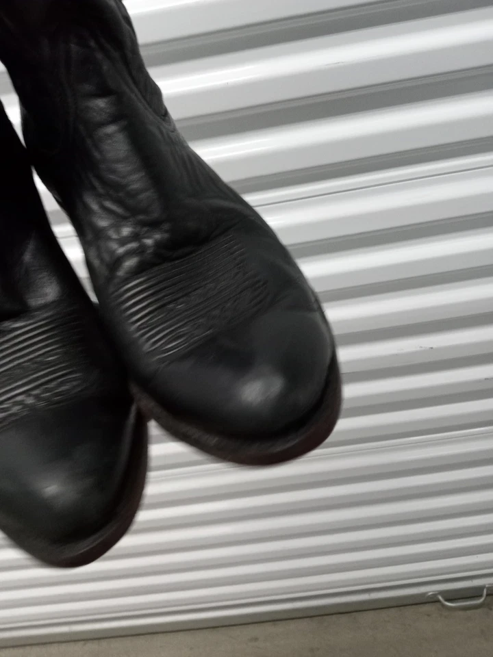 Botas vaqueras Lucchese 2000 de cuero negro para hombre talla 12 Foto 4 de 4