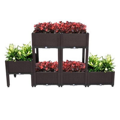 2PCS / 4PCS Planting Box Planting Container plant Root Pouch Pots Garden 2 Color