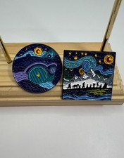 Set 2 pezzi Spilla pin in smalto Il signore degli anelli stile Van Gogh - NUOVO
