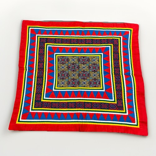 Vintage Hmong Embroidered Handmade Folk Art Cloth Pillow Cover 21 X 23