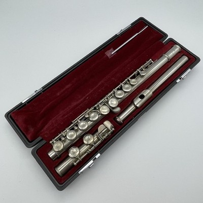 YAMAHA YFL-211 Student Flute Silver Plating with Hard Case Used