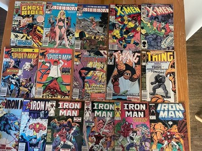Marvel Lot Of 16 Comics Spiderman Ironman Xmen Sheena Ghost Rider Minor Keys  