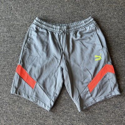 Mens Puma Iconic MCS Grey/Orange Shorts Size Medium
