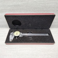 Starrett 120 Hardened Stainless Dial Caliper 0-6" w/ Case .001", American Made