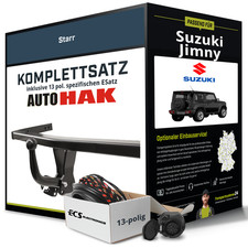 Für SUZUKI Jimny II Typ A6G Anhängerkupplung starr +eSatz 13pol 07.2018- NEU