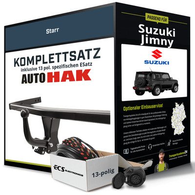 Anhängerkupplung starr für SUZUKI Jimny +E-Satz Kit (AHK+ES)
