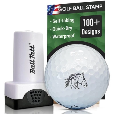 Ball Tatt - Horse Golf Ball Stamp Marker Quick-Dry Self-Inking Ball Stamper