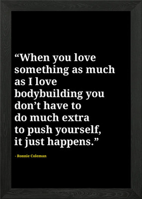 Ronnie Coleman Zitate gerahmtes Wandbild Poster Leinwanddruck Bild