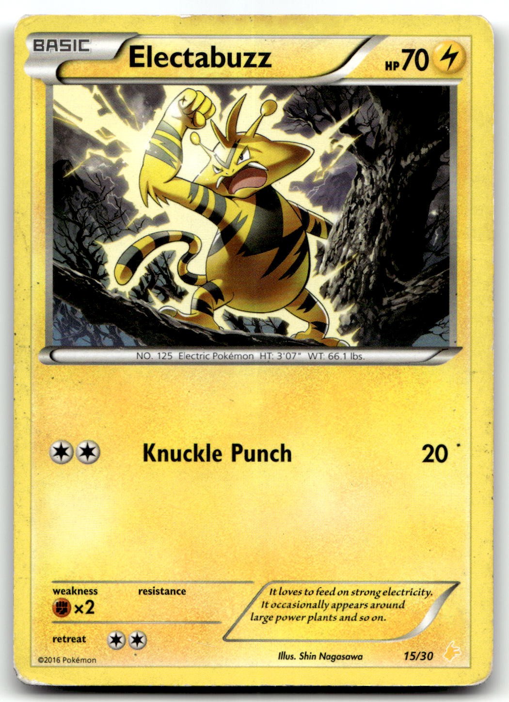 Electabuzz (15) 15/30 XY Trainer Kit: Pikachu Libre & Suicune Pokemon TCG HP