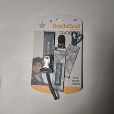 BooginHead PaciGrip Pacifier Clips 2-Pack Blue Gray White Universal Holder