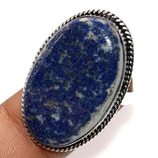 Lapis Lazuli 925 Silver Plated Ring US 8.5 Festive Gifts Most Beautiful GW