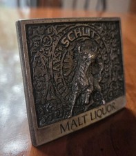 Vintage Schlitz Malt Liquor Beer Belt Buckle 70s Brass Microbrewery Brewery Logo