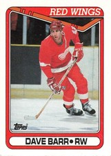 Dave Barr Red Wings 1990 Topps Hockey #308