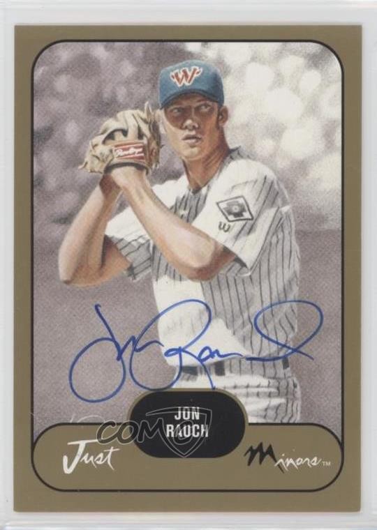 2002 Just Minors Just Prospects Gold Auto /300 Jon Rauch #32 Auto 0s55