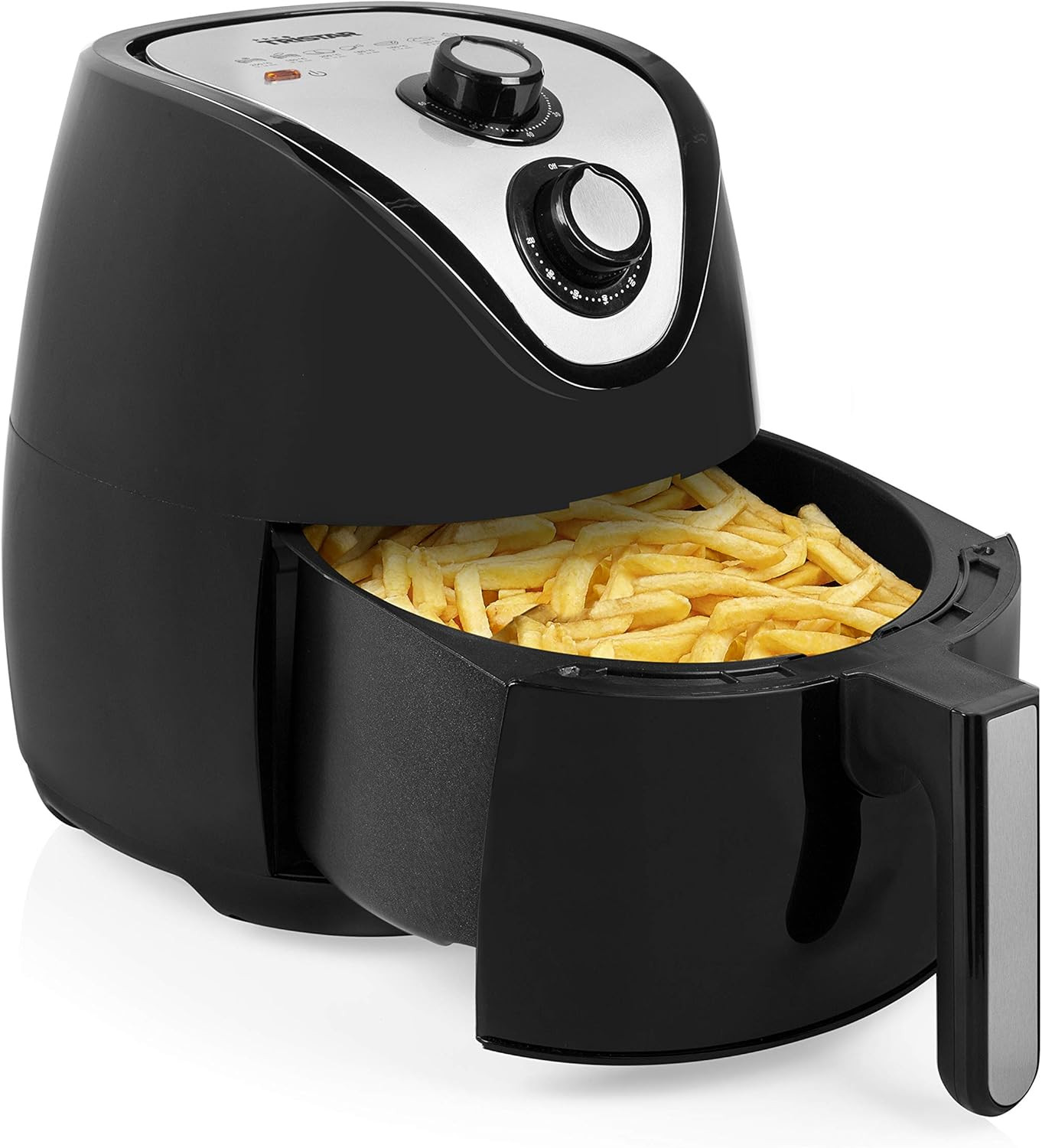 Friggitrice ad Aria 4.5L 1500W Nera - Pronta in 5 Minuti - Risparmio Energetico