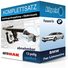 Für BMW 7er Limousine 08-14 AUTO HAK Anhängerkupplung abnehmbar + 13polig E-Satz