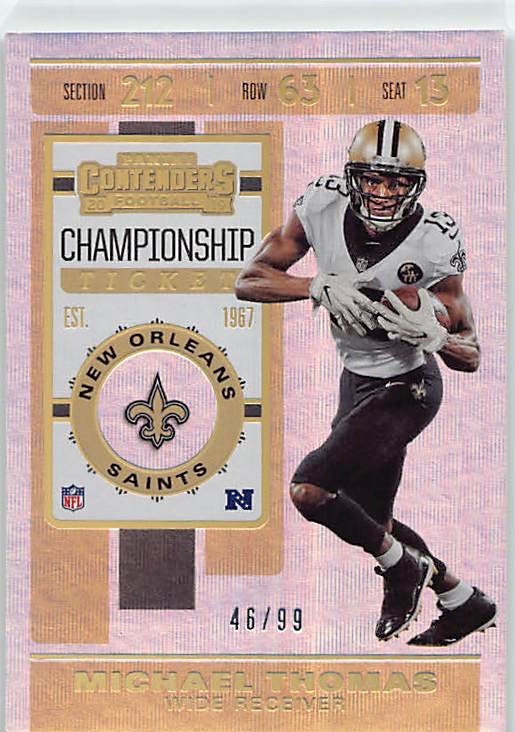 2019 Panini Contenders #80 Michael Thomas Championship Ticket #/99