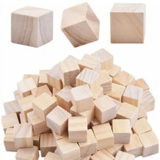 100pcs 2cm Square Wooden Cubes Handcraft Wooden Cubes For Crafts