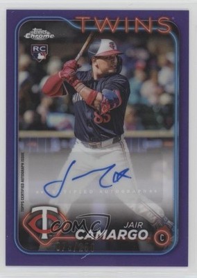 2024 Topps Chrome Update Purple Refractor /250 Jair Camargo Rookie Auto RC 0nr3
