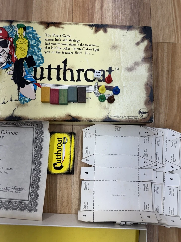 VTG Cutthroat Board Game Limited Edition Pirate Game 0542/2500 1978 Game Rare - Image 3 of 3