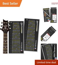 Guitar Fretboard Note Map Decals Stickers for Learning Notes Chords Scales
