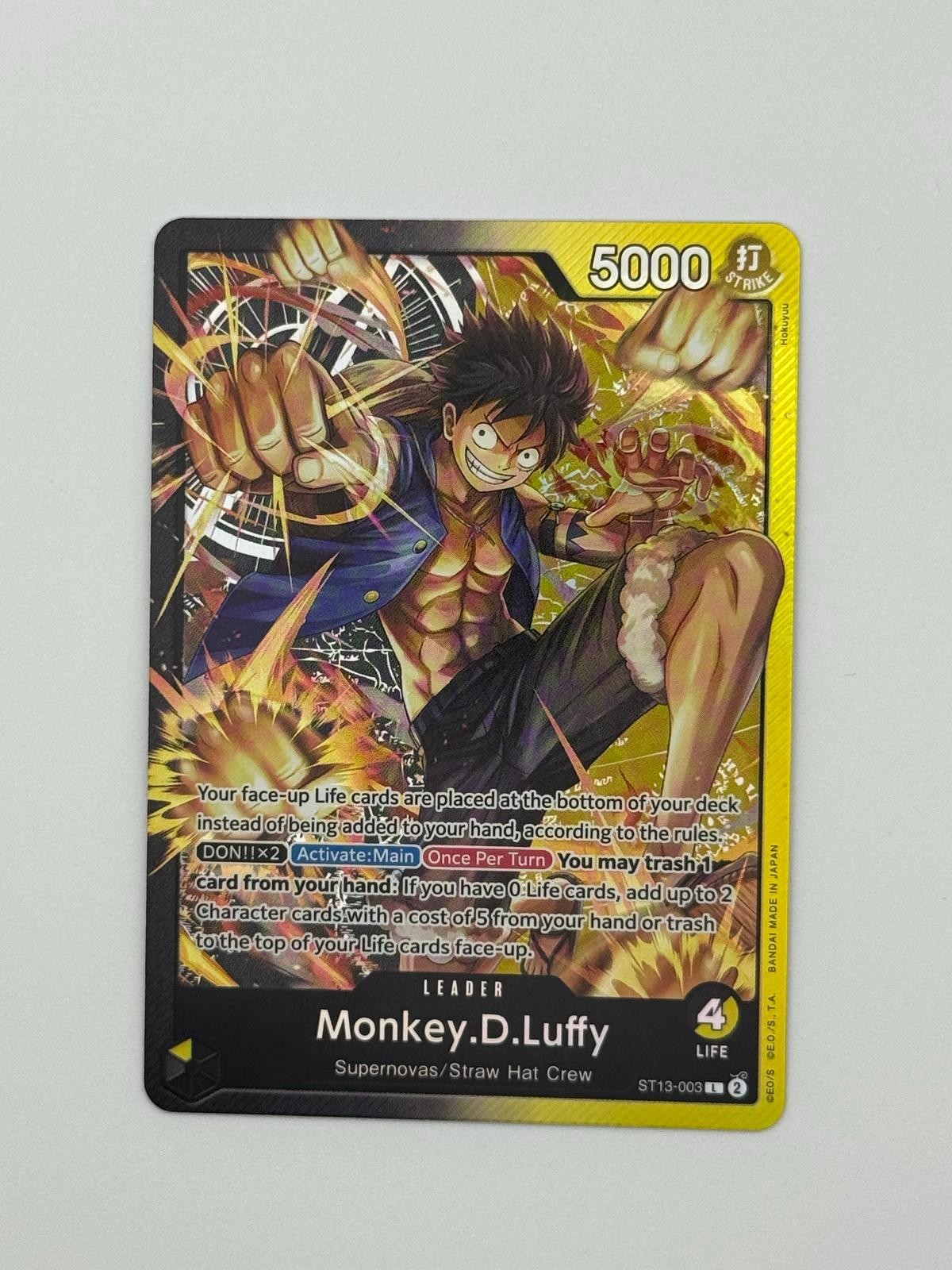 Monkey.D.Luffy (003) ST13-003 Ultra Deck: The Three Brothers One Piece Foil NM