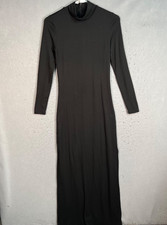 Quince Womens Size XS Black Long Sleeve Turtleneck Maxi Dress