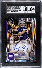 2025 Bowman U Chrome Avery Johnson 1st Bowman Auto Stealth Refractor SGC 10