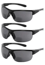 Yogo Vision Bifocal Sports Sunglasses Mens Wrap Around Half Rim Sunglasses