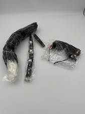 3 Pc Black Cat Costume Set Plush Ears Tail Bell Collar Halloween Cosplay Adult