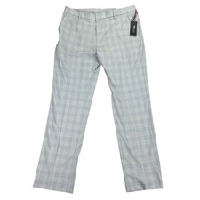 Tommy Hilfiger Mens TH Flex Tate Modern Fit Dress Pants Light Gray Blue 36x32