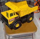 Tonka Vintage Yellow Black Pressed Steel Dump Truck Construction Toy