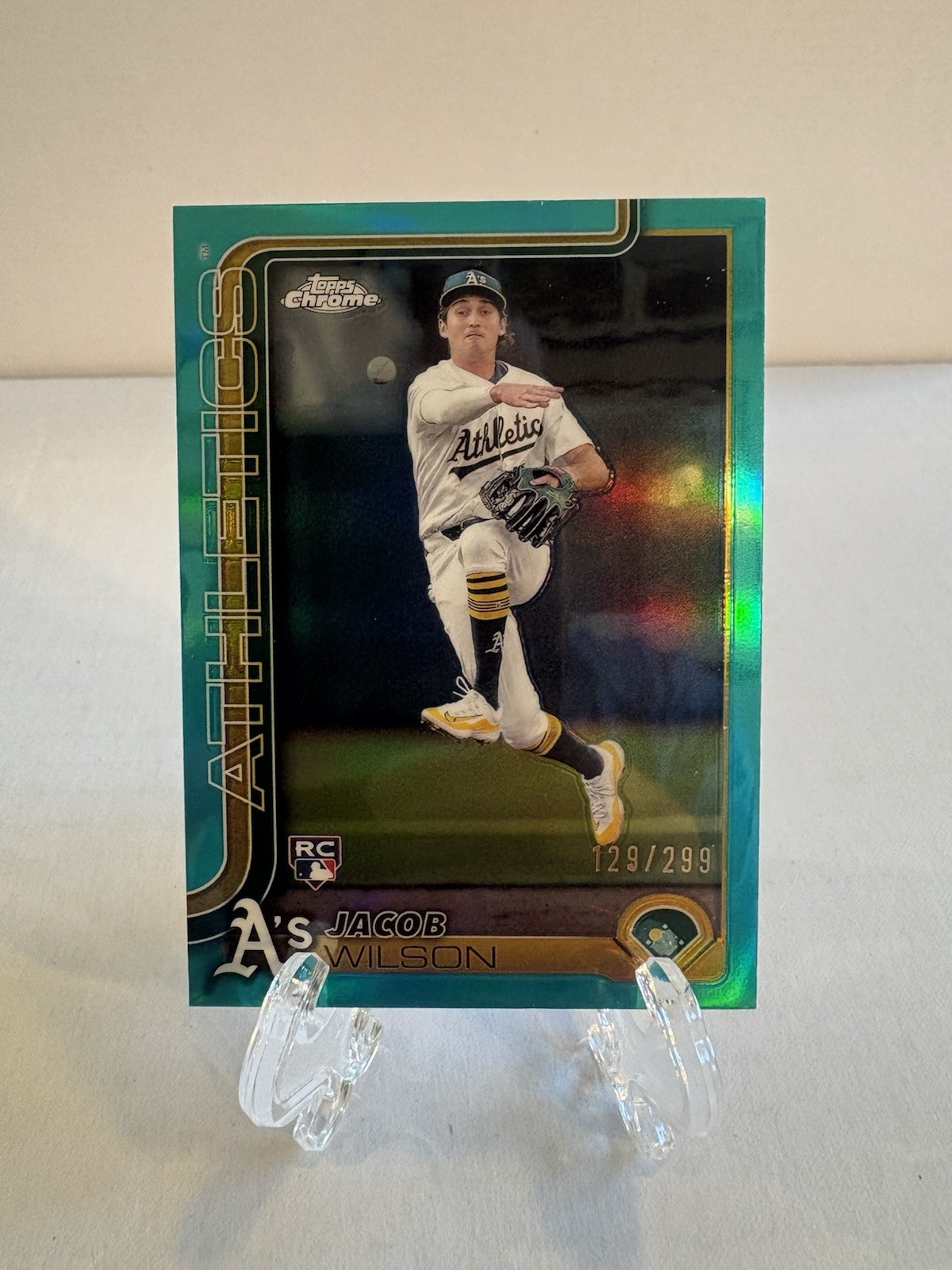 2025 Topps Chrome - Jacob Wilson #96 🔥True🔥 Aqua Refractor /199 (RC) (J)