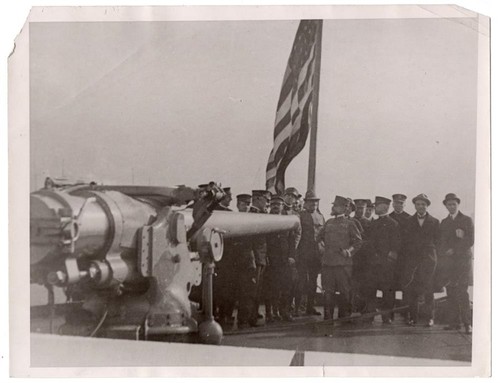 1919 Italian War Mission at Charlestown Navy Yard Boston Original News Photo
