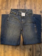 NEW American Eagle Dreamy Drape Super High Rise Baggy Wide Leg Size 0 Reg 25w