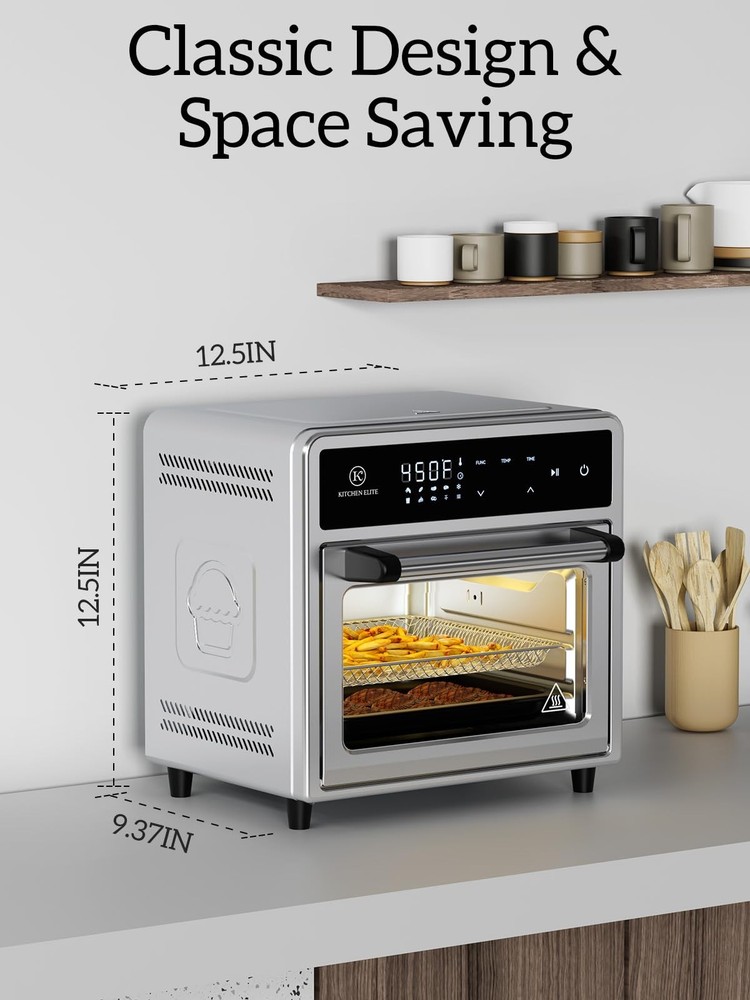 10-in-1 Air Fryer Toaster Oven Combo 12.6QT Compact Countertop with 9 Touch Controls 10-in-1 Air Fryer Toaster Oven Combo 12.6QT Compact Countertop with 9 Touch Controls
