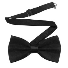 1PCS Black Bowties for Mens Oversized Bow Tie Solid Bowtie Wedding Party