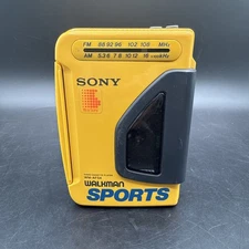 Sony WM-AF54 WalkMan Sport Radio Cassette Player Yellow - Missing Radio Dial